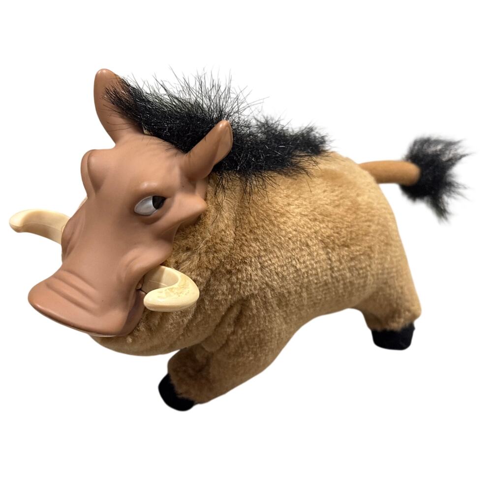 Vintage The Lion King Pumbaa Plush Stuffed Toy Disney Mattel  1994 Vinyl Face
